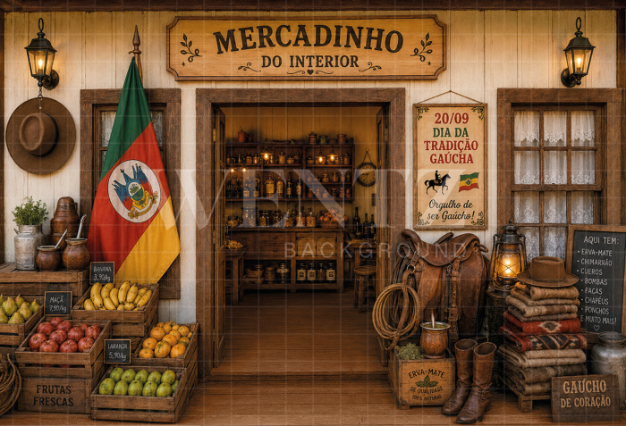 Fabric Photography Background Farm Stand / Backdrop 8642