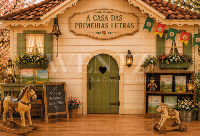 Fabric Photography Background Farm / Backdrop 8647