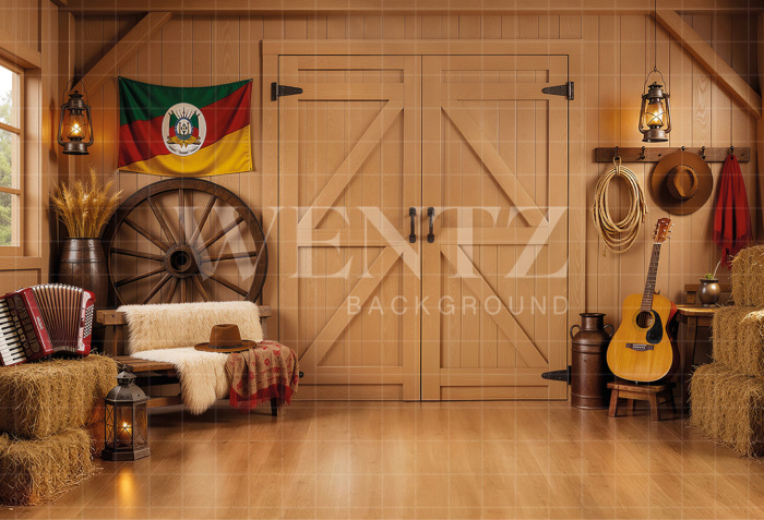 Fabric Photography Background Barn / Backdrop 8660