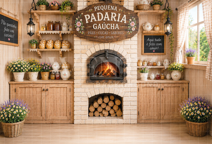 Fabric Photography Background Farm Stand / Backdrop 8640