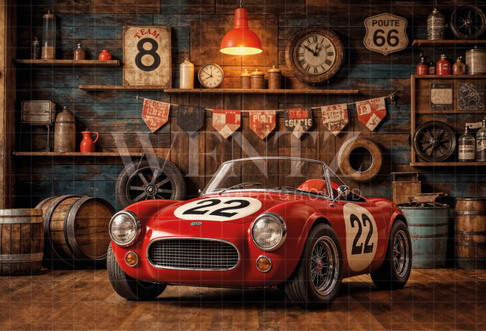 Fabric Photography Background Children's Car / Backdrop 8319