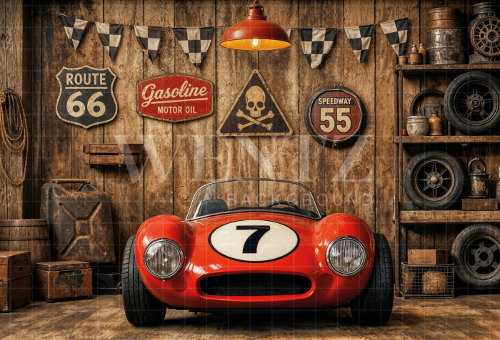 Fabric Photography Background Children's Car / Backdrop 8322