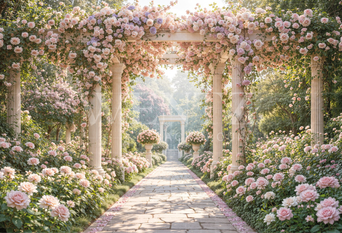 Fabric Photography Background Mother's Day Garden / Backdrop 8256