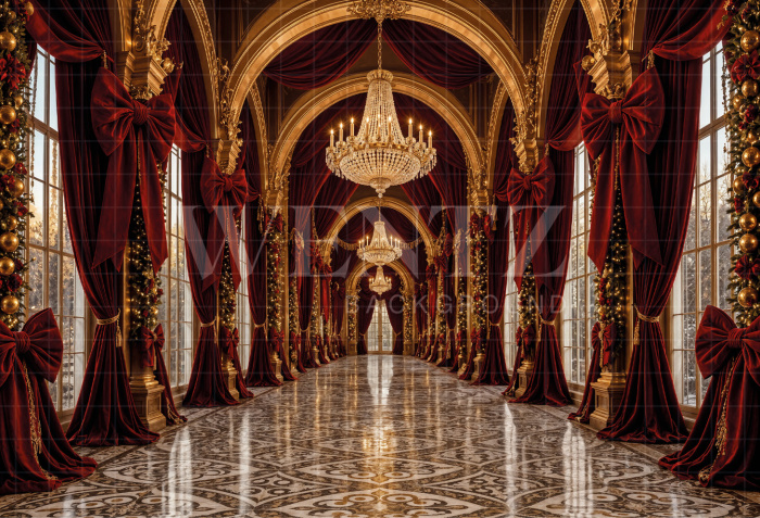 Fabric Photography Background Christmas / Backdrop 8463