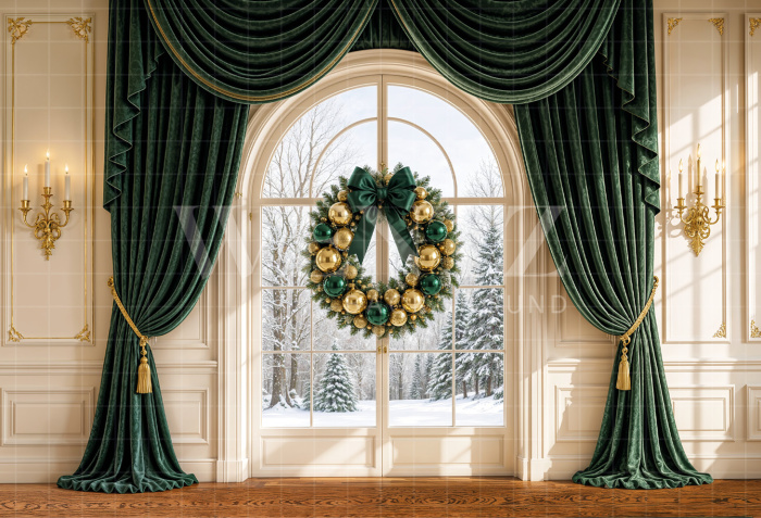 Fabric Photography Background Christmas / Backdrop 8465