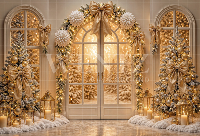 Fabric Photography Background Christmas / Backdrop 8470
