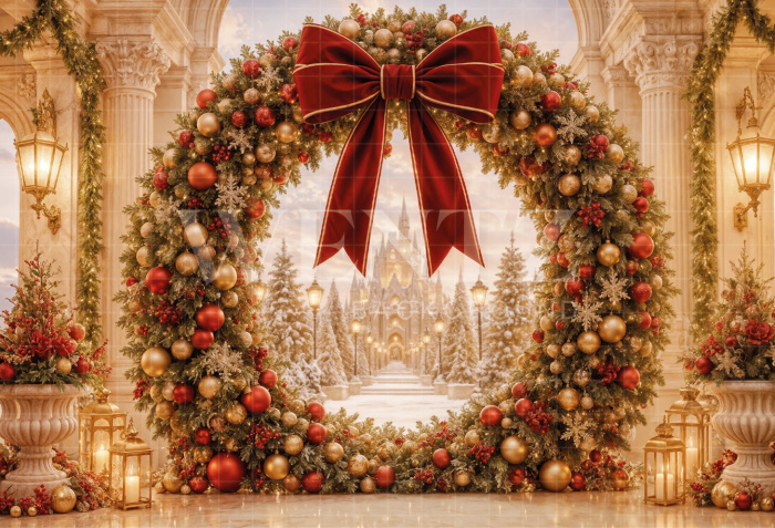 Fabric Photography Background Christmas / Backdrop 8497