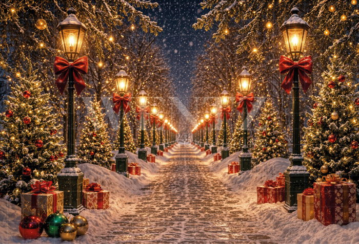 Fabric Photography Background Christmas / Backdrop 8505