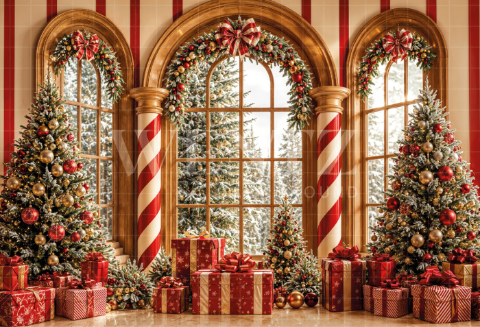 Fabric Photography Background Christmas / Backdrop 8528