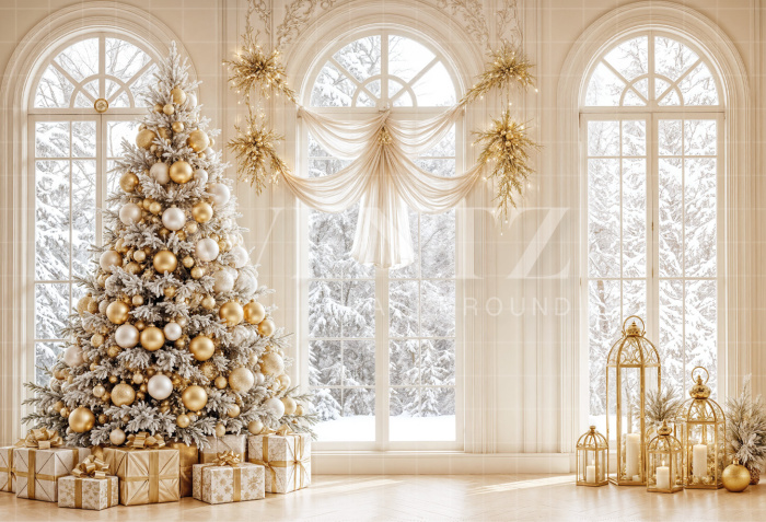 Fabric Photography Background Christmas / Backdrop 8529