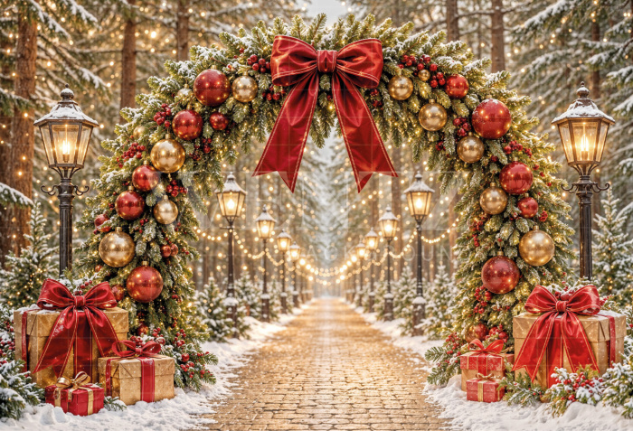 Fabric Photography Background Christmas / Backdrop 8535