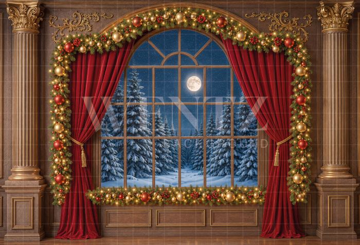 Fabric Photography Background Christmas / Backdrop 8573