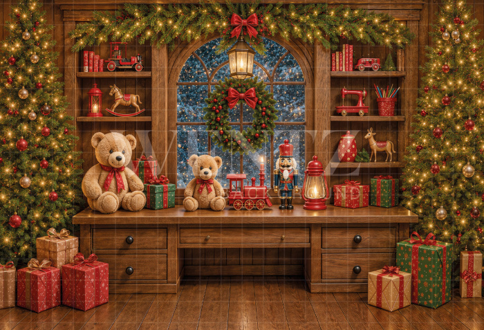 Fabric Photography Background Christmas / Backdrop 8576