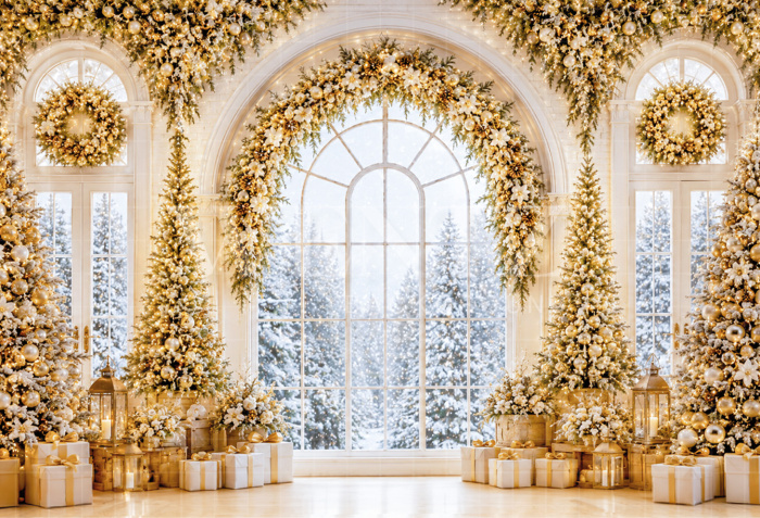 Fabric Photography Background Christmas / Backdrop 8841