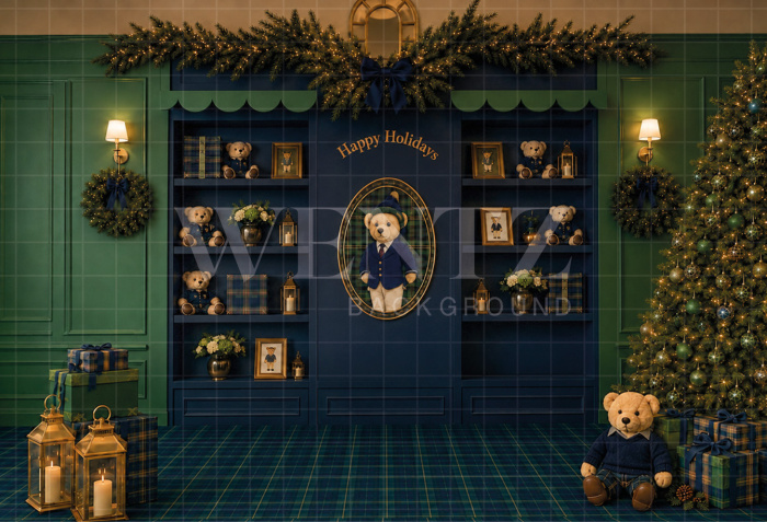 Fabric Photography Background Christmas / Backdrop 8847