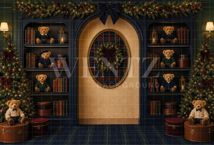 Fabric Photography Background Christmas / Backdrop 8849