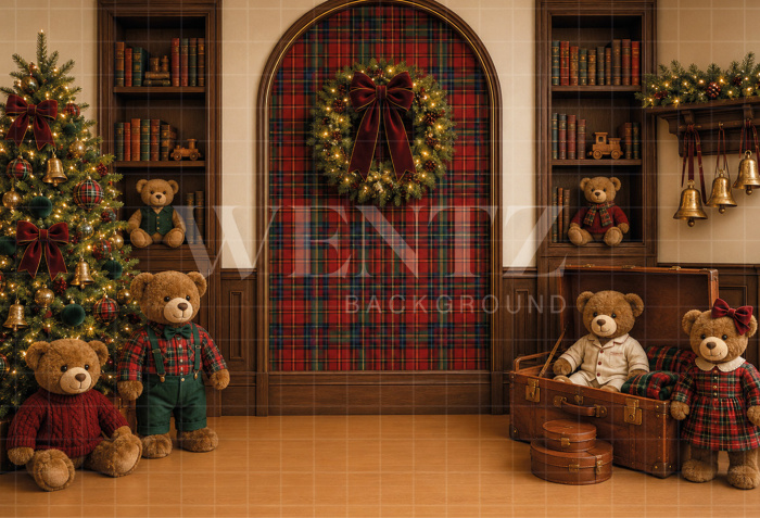 Fabric Photography Background Christmas / Backdrop 8850