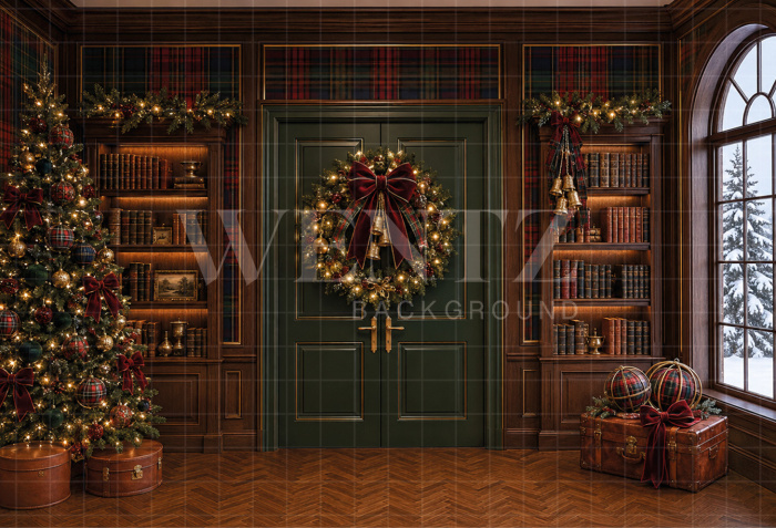 Fabric Photography Background Christmas / Backdrop 8851
