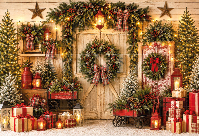 Fabric Photography Background Christmas / Backdrop 8878