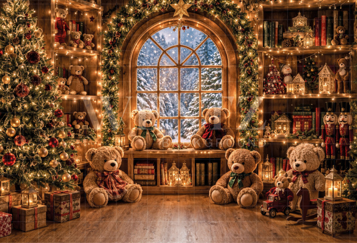 Fabric Photography Background Magical Christmas / Backdrop 8513