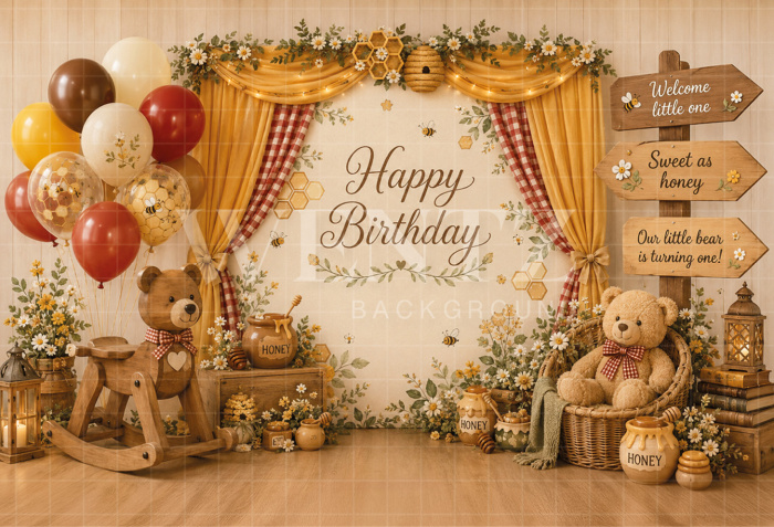 Fabric Photography Background Little Bee Cake Smash / Backdrop 8730