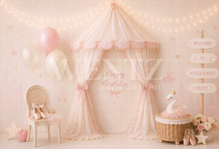 Fabric Photography Background Ballet Cake Smash / Backdrop 8737