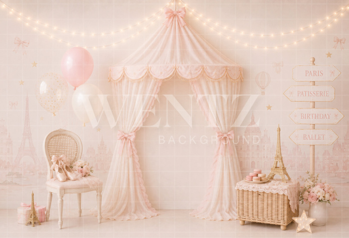 Fabric Photography Background Ballet Cake Smash / Backdrop 8739