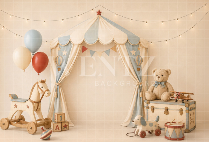 Fabric Photography Background Circus Cake Smash / Backdrop 8769