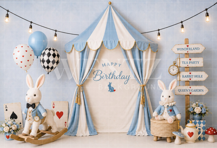 Fabric Photography Background Rabbits Cake Smash / Backdrop 8718