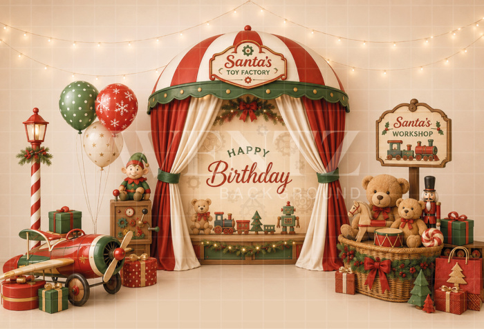 Fabric Photography Background Christmas Cake Smash / Backdrop 8823
