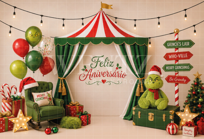 Fabric Photography Background Christmas Cake Smash / Backdrop 8825