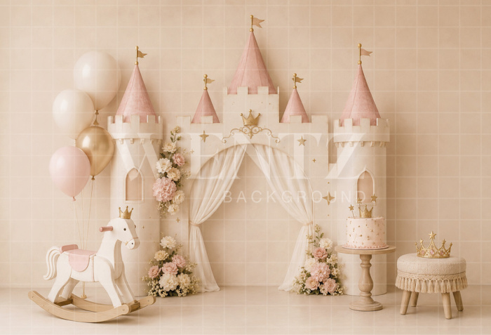 Fabric Photography Background Princess Cake Smash / Backdrop 8692