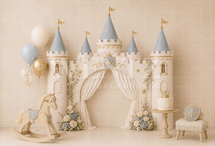 Fabric Photography Background Prince Cake Smash / Backdrop 8693