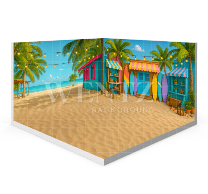 Fabric Photography Background Summer Surf 3D / WTZ197