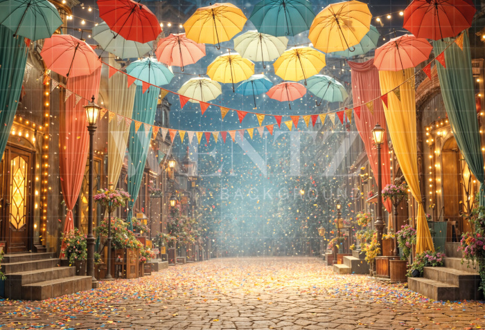 Fabric Photography Background Carnival Village / Backdrop 8101