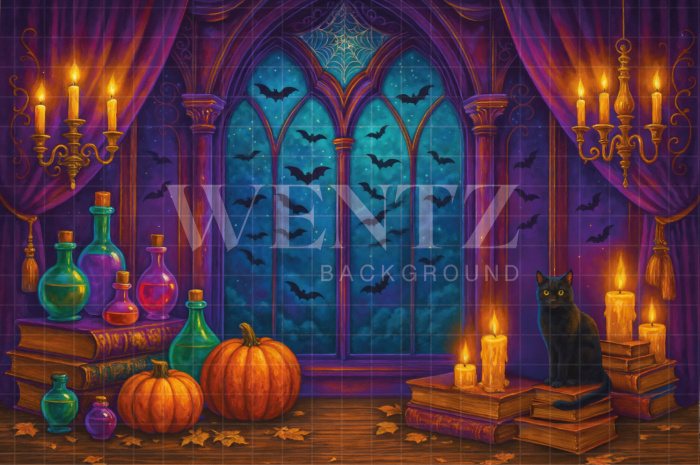 Fabric Photography Background Halloween / Backdrop 7619