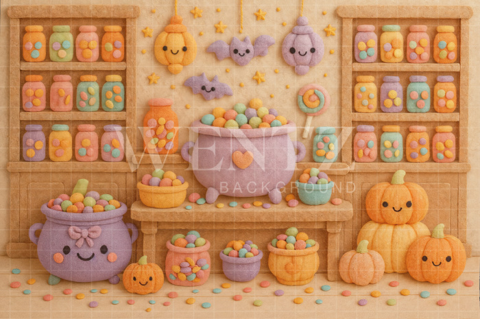 Fabric Photography Background Halloween / Backdrop 7621