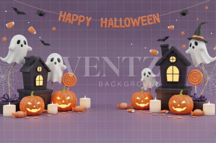 Fabric Photography Background Halloween / Backdrop 7642