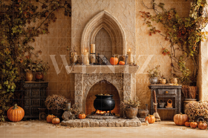Fabric Photography Background Halloween / Backdrop 7645