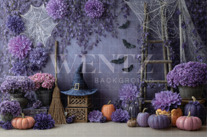 Fabric Photography Background Halloween / Backdrop 7655