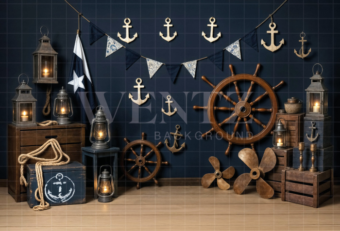 Fabric Photography Background Seaman / Backdrop 7091