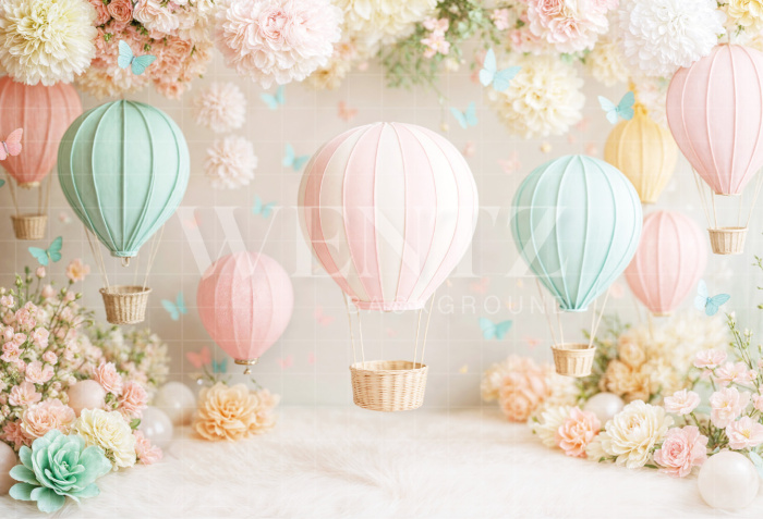 Fabric Photography Background Balloon / Backdrop 7188