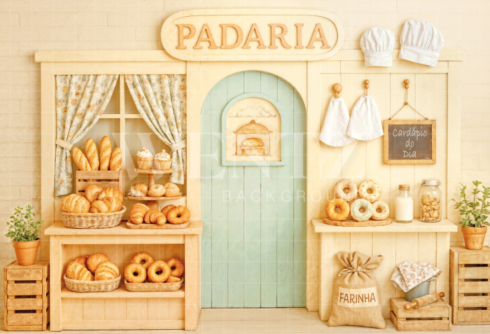 Fabric Photography Background Set Children's Bakery / Backdrop 7177