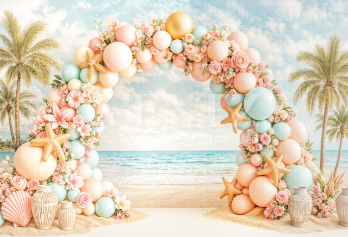 Fabric Photography Background Cake Smash Beach / Backdrop 7204