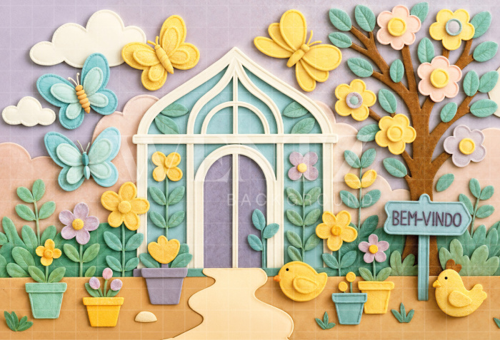 Fabric Photography Background Flower Greenhouse / Backdrop 7207
