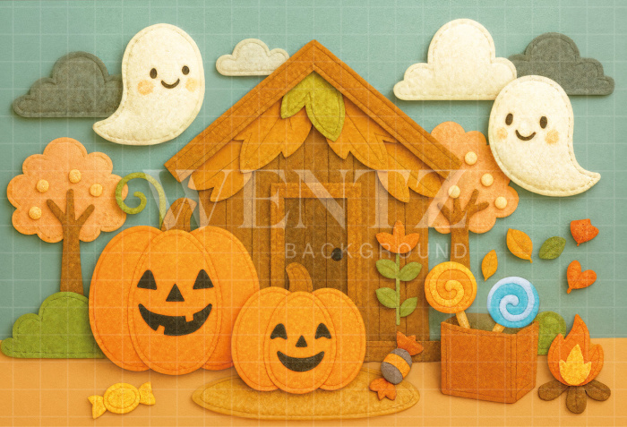 Fabric Photography Background Halloween / Backdrop  7199