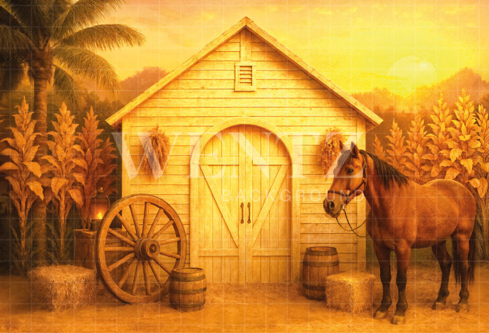 Fabric Photography Background Barn / Backdrop 7213