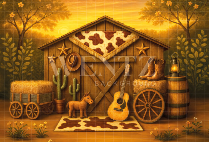 Fabric Photography Background Country Scenery / Backdrop 7215