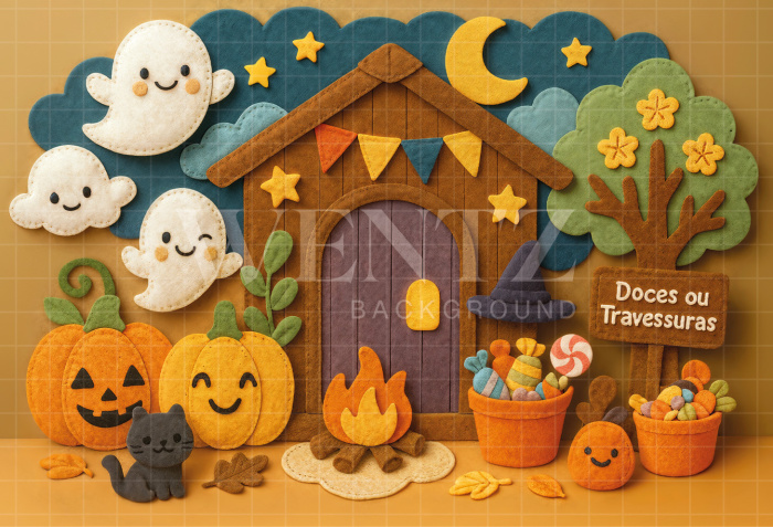 Fabric Photography Background Halloween / Backdrop  7220