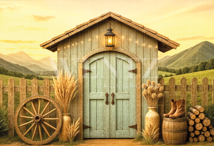 Fabric Photography Background Barn / Backdrop  7219